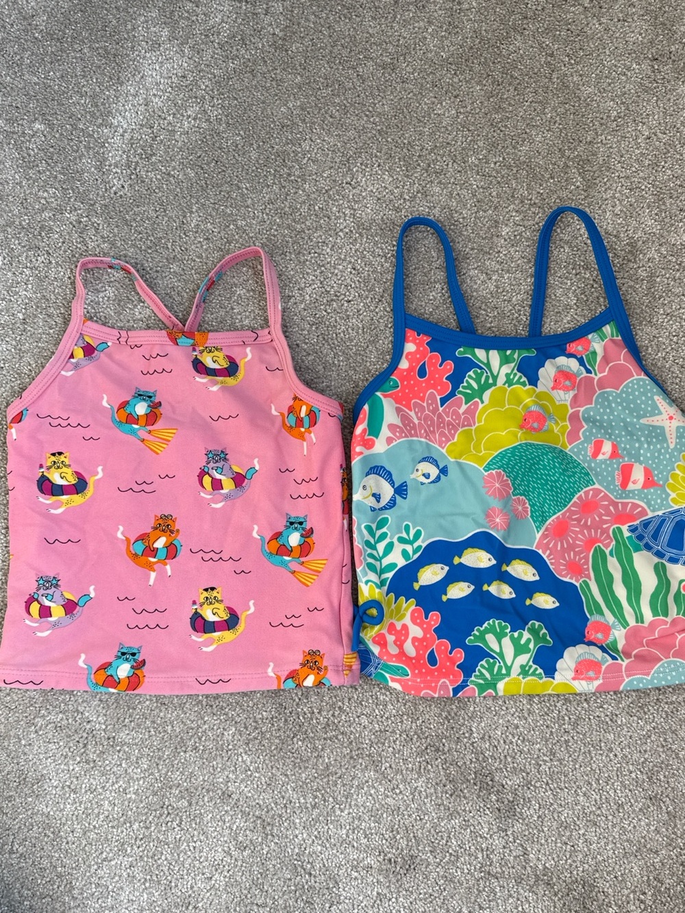 Hanna Andersson + Mini Boden Girls Swim Tankini Top Bundle 3T 3-4Y